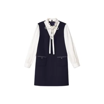 PSALTER Long Sleeved Dress Women's Navy Blue