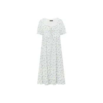 WESTLINK Short-Sleeved Dresses Women's White/Blue Color