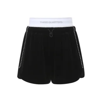Three Quarters Casual Shorts Women's Black