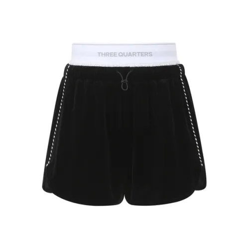 Three Quarters Casual Shorts Women's Black