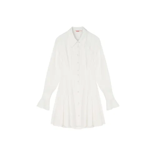 VEGA CHANG SS24 Long-Sleeved Dresses Women's White