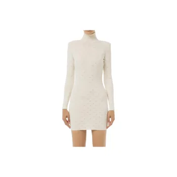 Elisabetta Franchi Long-Sleeved Dresses Women's White