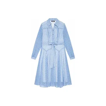 DKNY Long Sleeved Dress Women's Blue