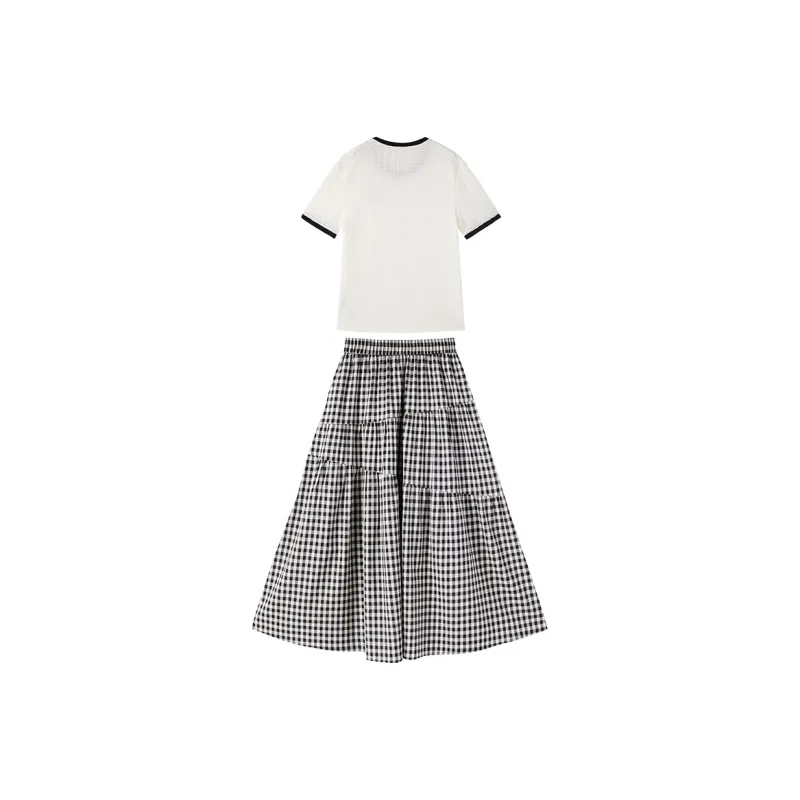 XIANGYING Skirt Set Women's Black-1