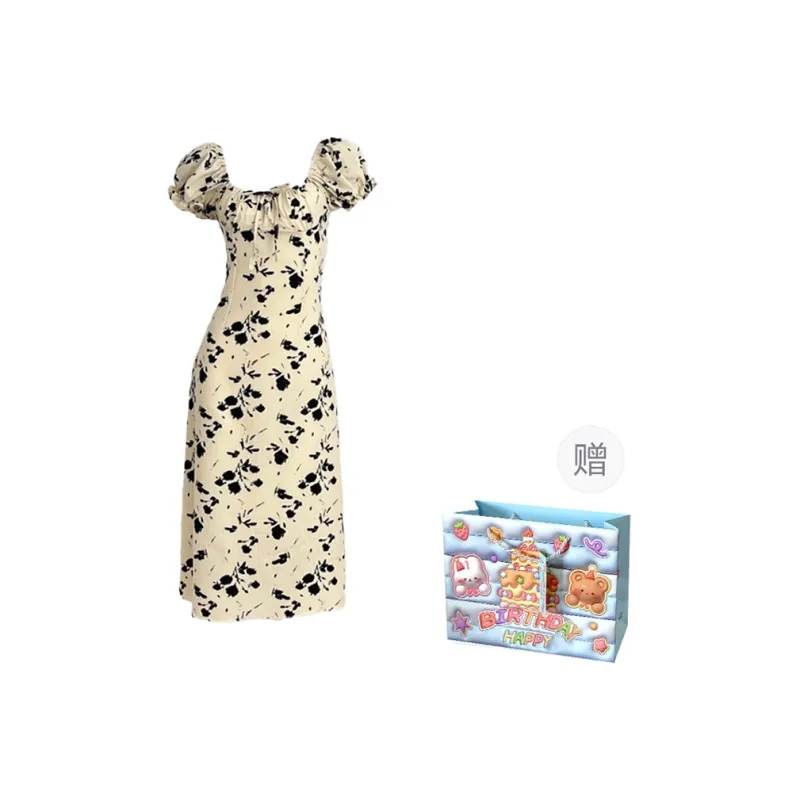 TWOPLUMGIRLS Short Sleeved Dress Women's Apricot-0