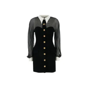 VERSACE COLLECTION Panelled Long Sleeved Mini Dress