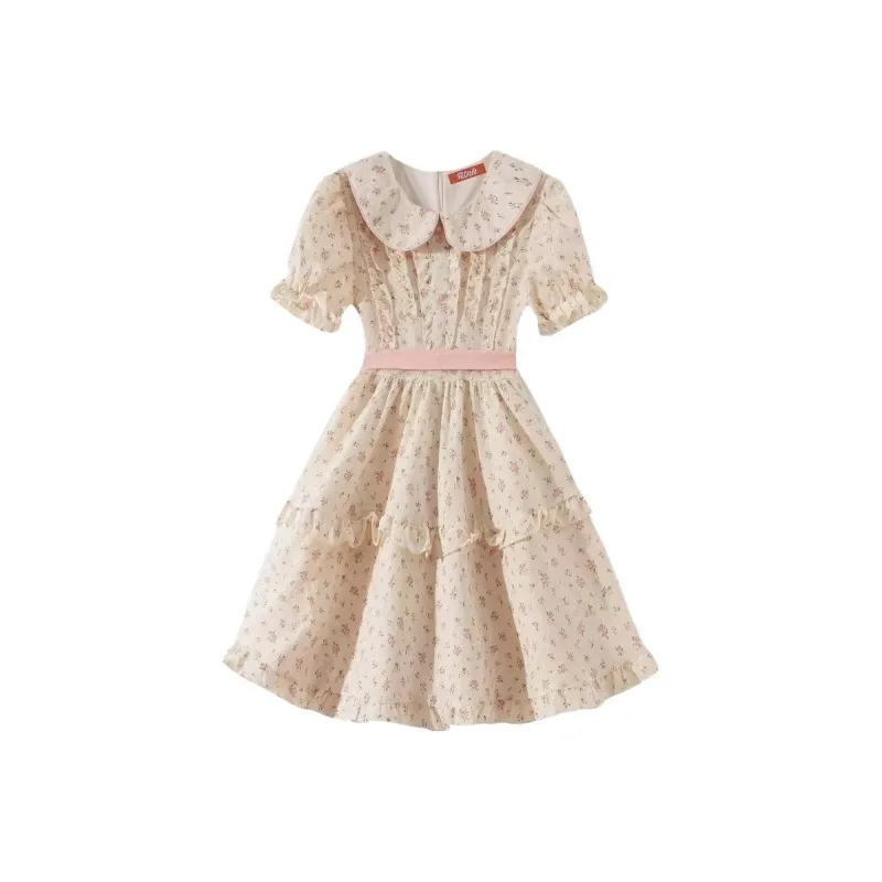 Mu Qingqing Short Sleeved Dress Women's-0