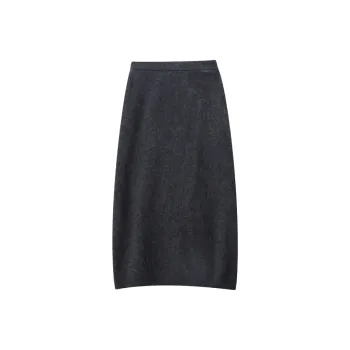 THE SEA LIFE Knit Long Skirt Women's Clover Gray