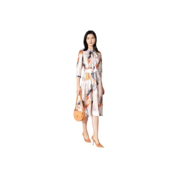 BBLLUUEE Short Sleeved Dress Women's Rimu Orange