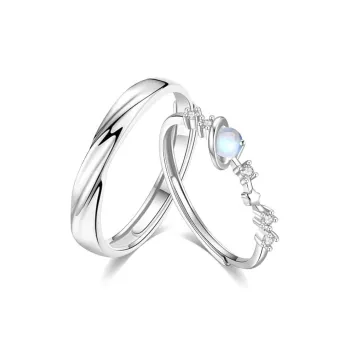 Master Kim Glass Cat Eye Adjustable Ring Unisex