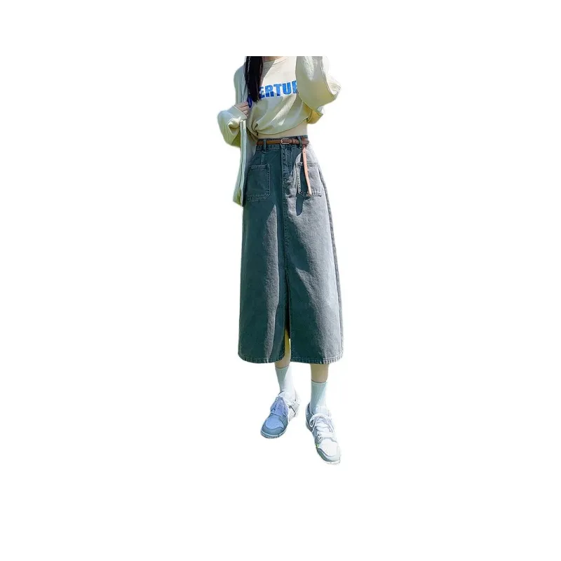 ZAZN Denim Long Skirts Women's-0