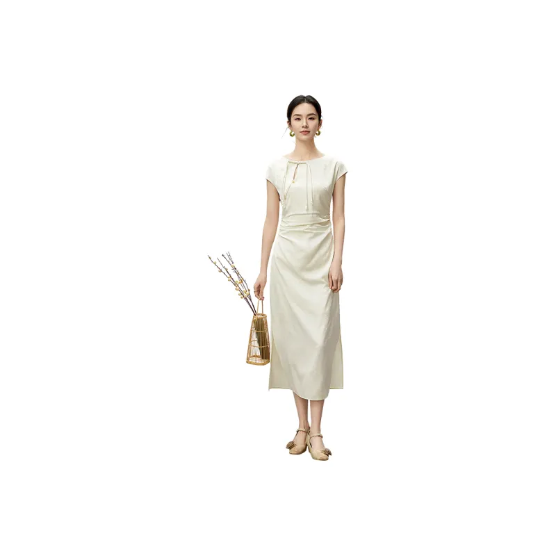 SENTUBILA Sleeveless Dresses Women's Apricot-0