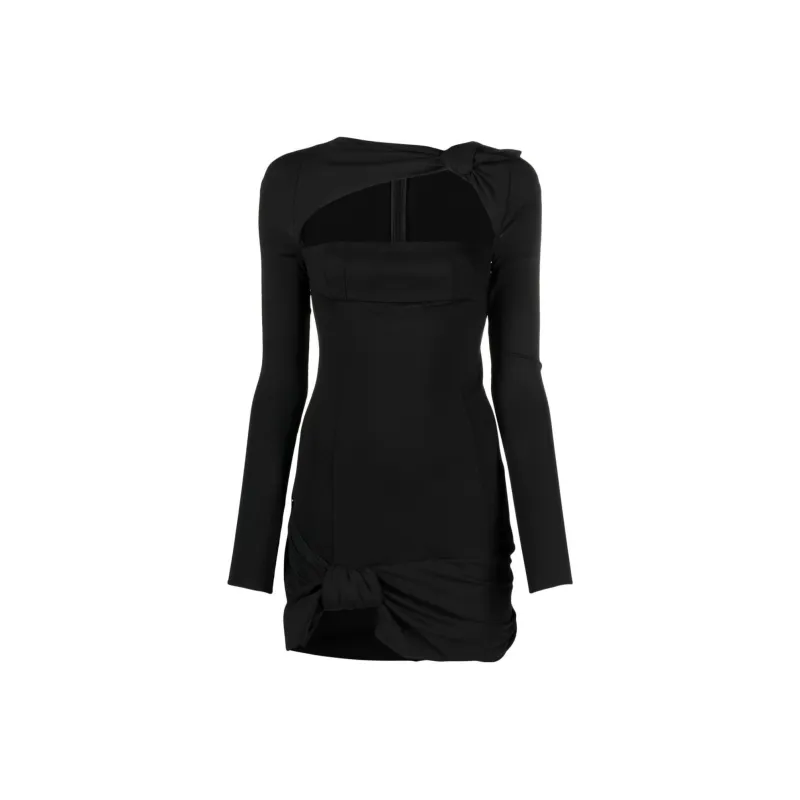 The Attico Donnie Knot Detailed Mini Dress-0