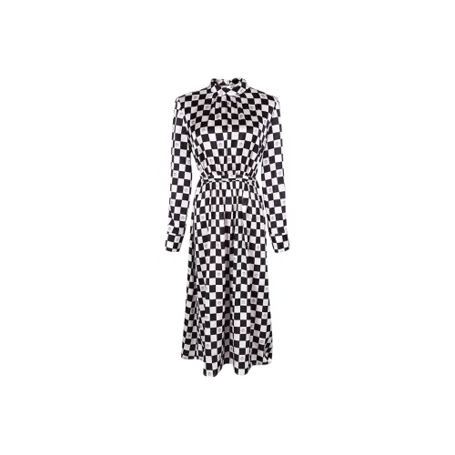 MISSSHINE Long Sleeved Dresses Women's Black/White