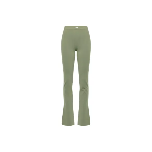 OFF-WHITE Sleek Split Leggings 'Green'