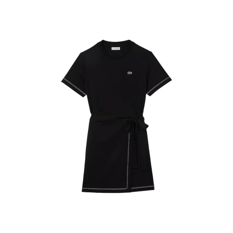 LACOSTE Short Sleeved Dresses Women's Black-0