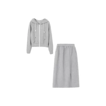Mo Han Yi Mei Sweatshirt Set Women's Gray