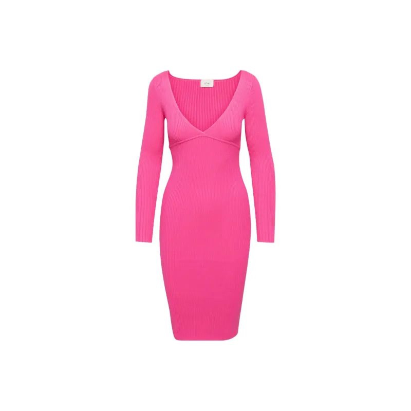 ARITZIA Wilfred Gabrielle Dress Long-Sleeved Dresses Women's Vital Pink/Vibrant Pink Red-0