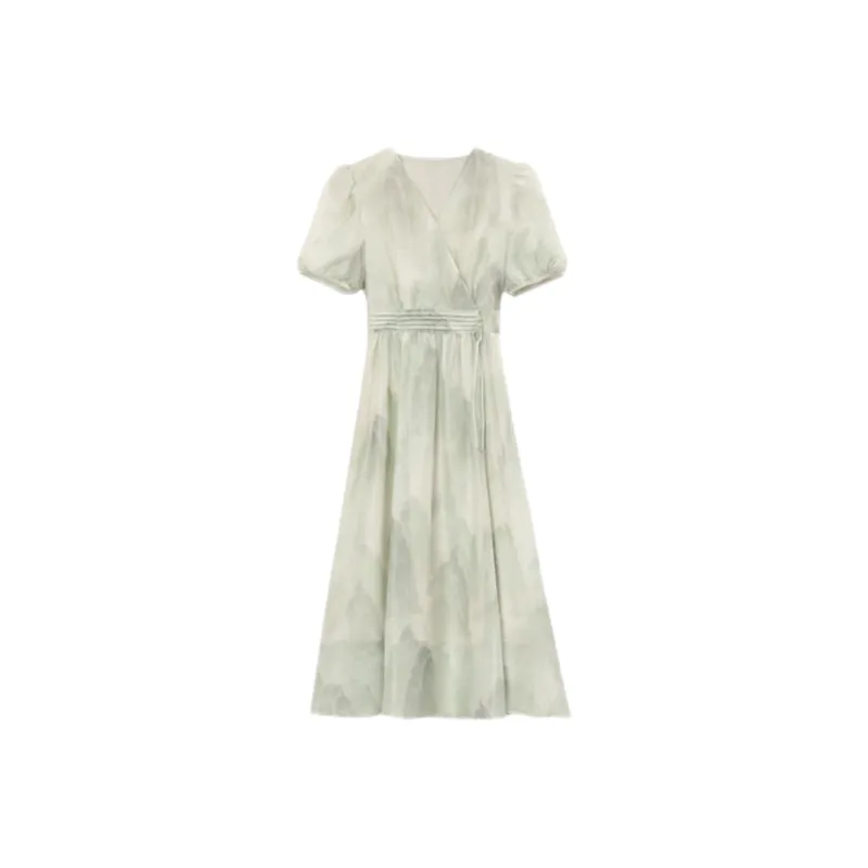 ABBY GODDESS Short Sleeved Dress Women's Light Green-0