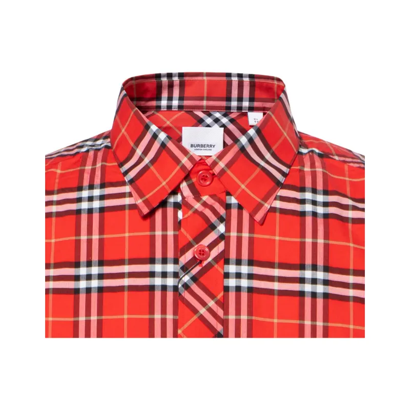 Burberry Shirts Men Red-3