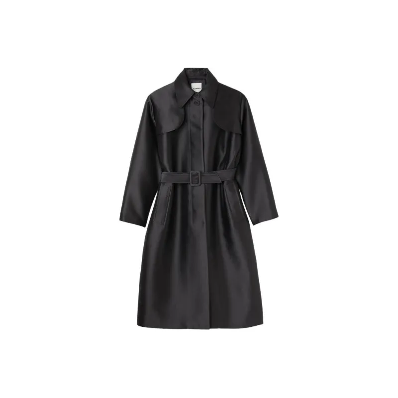 Sandro Belted Satin Trench Coat-0
