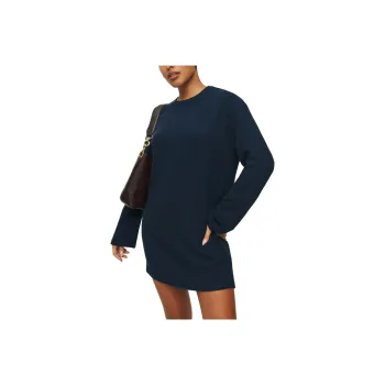 REFORMATION Jamie Knit Dress Long-Sleeved Dresses Women's Midnight Blue