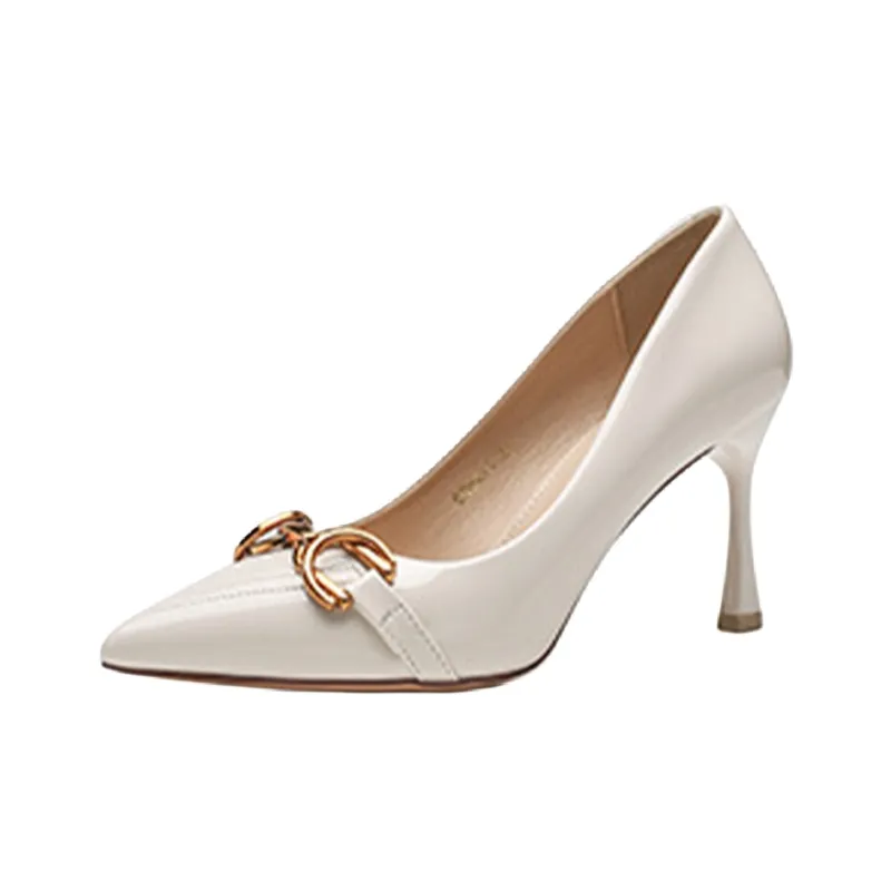 MADALLO High Heels Women's Ecru/Khaki/Black-5