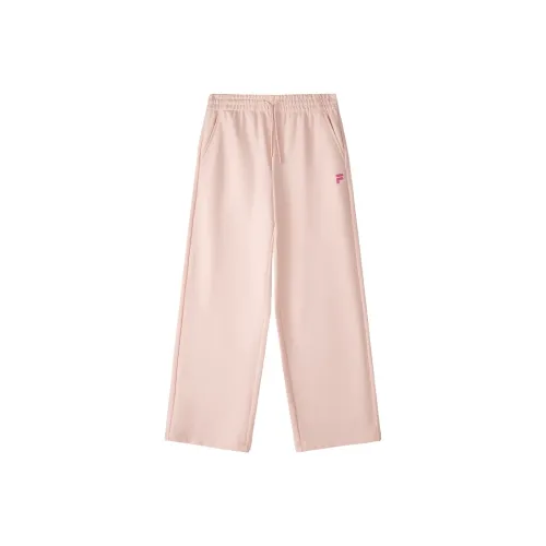 FILA FUSION Knitted Sweatpants Women's flat Pink