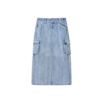 DANGEROUSPEOPLE Denim Long Skirts Unisex Blue