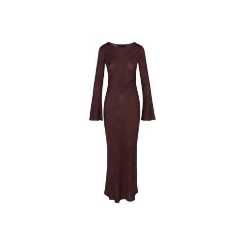 Realisation Par FW24 The Gia Long-Sleeved Dresses Women's Python Gravel Snake Pattern