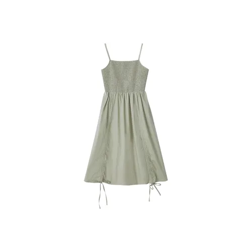 Pit Slip Dresses Women's Light Green