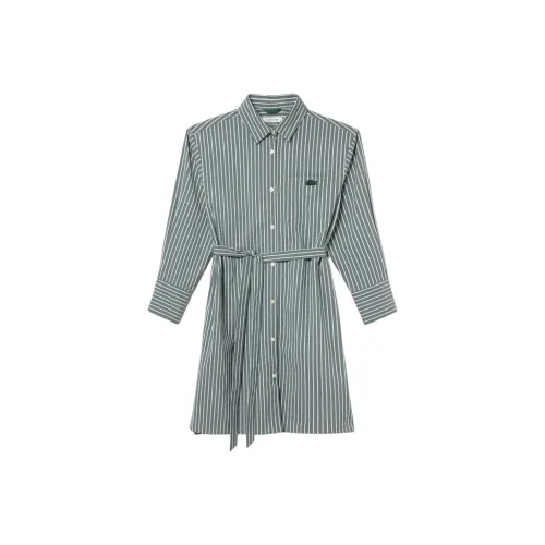 LACOSTE Long Sleeved Dress Women's Green
