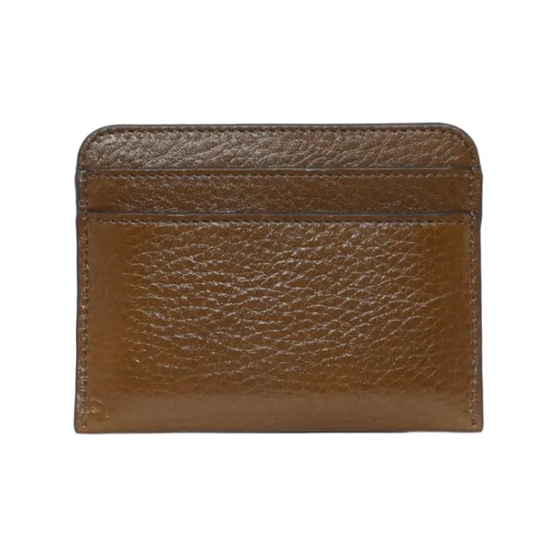 Chloe Leather Card Holder Unisex Brown-1