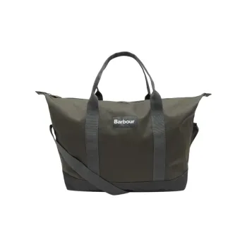 BARBOUR Polyester Travel Bag Men's Marine Blue & Green