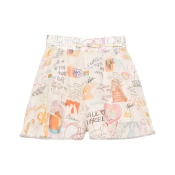 Zimmermann Crush Belted Tuck Skorts