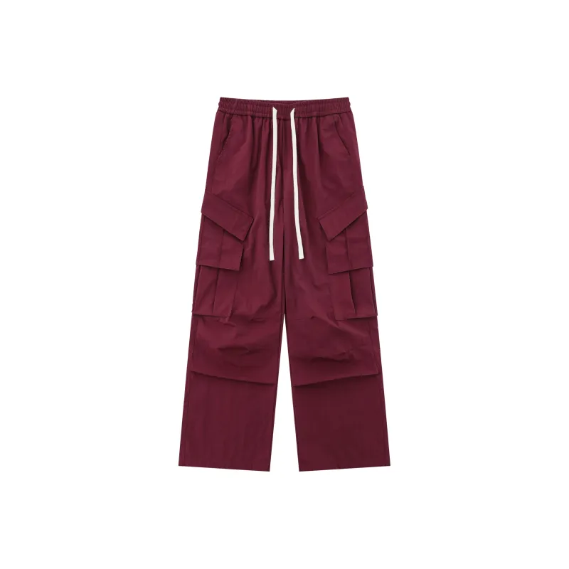 Vine Color Cargo Pants Unisex-4