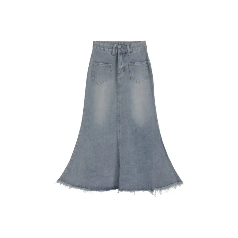 JOSR Denim Long Skirt Women's Blue-0