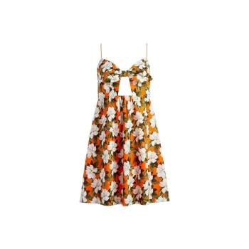 Alice + Olivia Melvina Floral-print Babydoll Dress