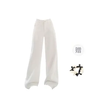TURN UP Jeans Women's White+Bowknot Hair Tie Comes With