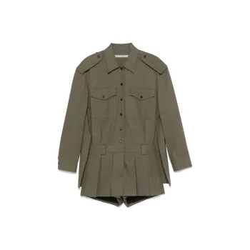 Alexander Wang Skort Detailed Pre Styled Shirt Romper