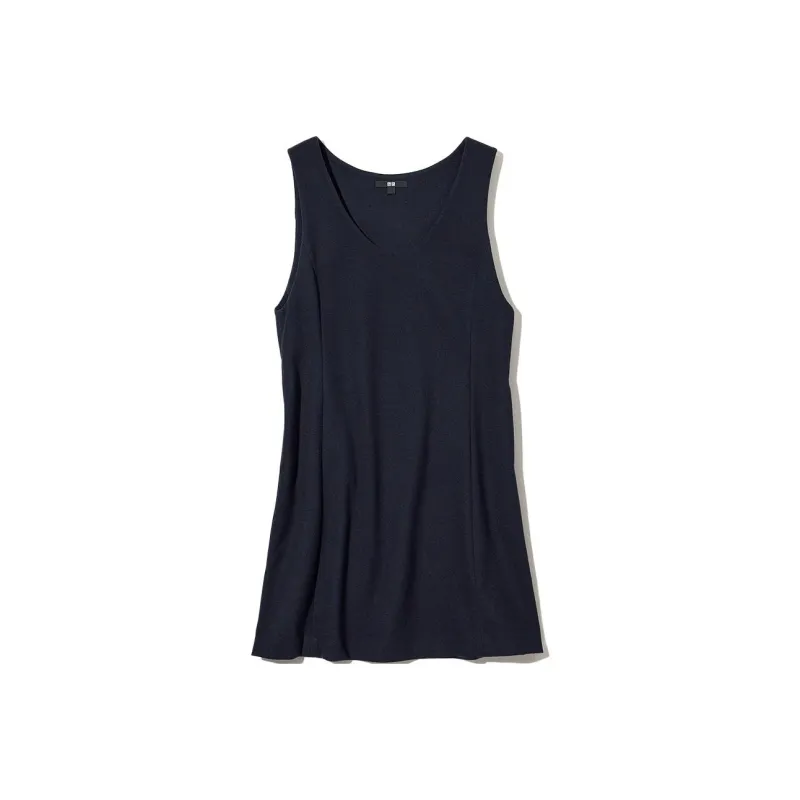 UNIQLO Sleeveless Dresses Women's Navy Blue-0