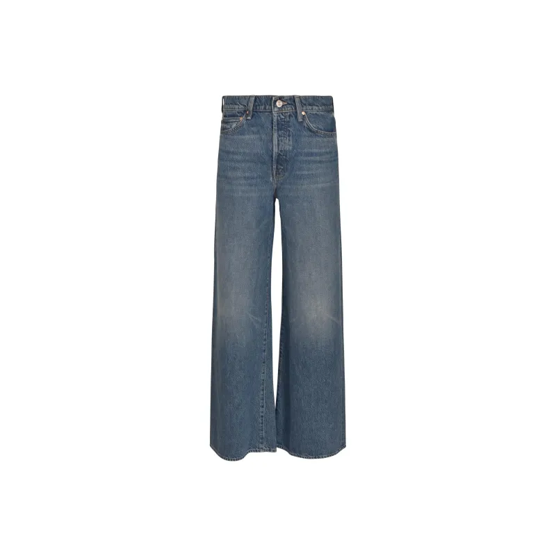 MOTHER The Ditch Roller Sneak Wide-Leg Jeans-0