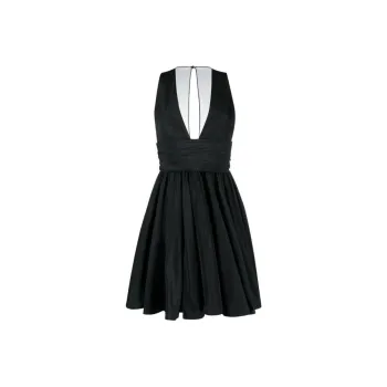 PINKO Sleeveless Ruffled Hem Mini Dress