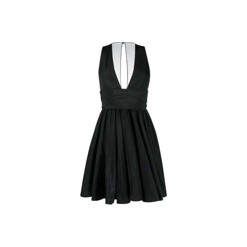 PINKO Sleeveless Ruffled Hem Mini Dress-0