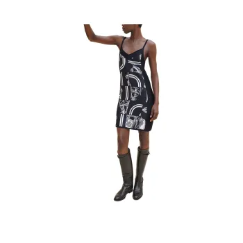 HERMES SS24 Slip Dresses Women's Black