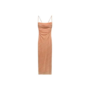 ZARA Slip Dresses Women's Orange
