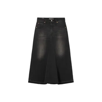 Levi's Denim Long Skirt Women's Smoke Gray