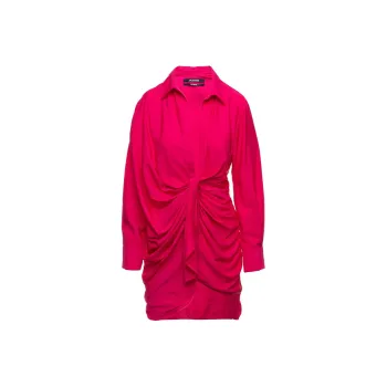 Jacquemus Bahia Tied Long Sleeved Dress