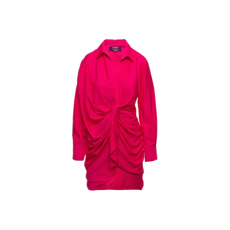 Jacquemus Bahia Tied Long Sleeved Dress-0