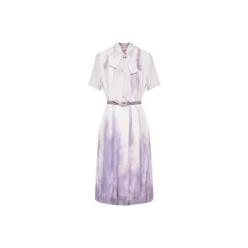 BBLLUUEE Short Sleeved Dress Women's Mist Purple